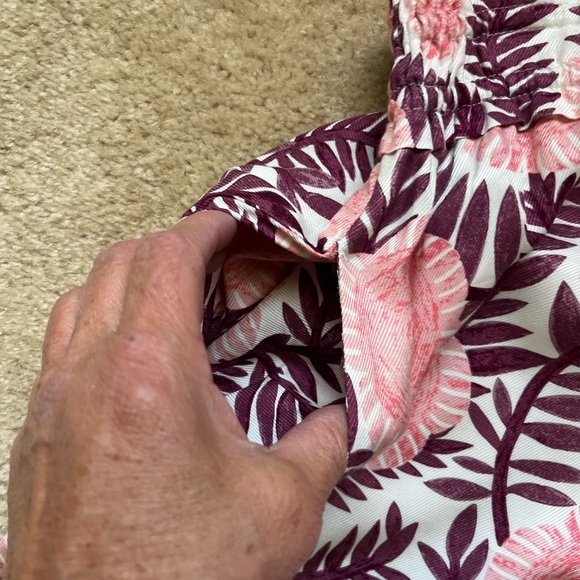 Cecilia Pettersson Anthropologie Floral Print Pants Med Pockets Pink Wide Leg - Picture 4 of 9